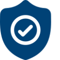 Icon of a shield with a checkmark representing temporary virtual lab setups for security compliance